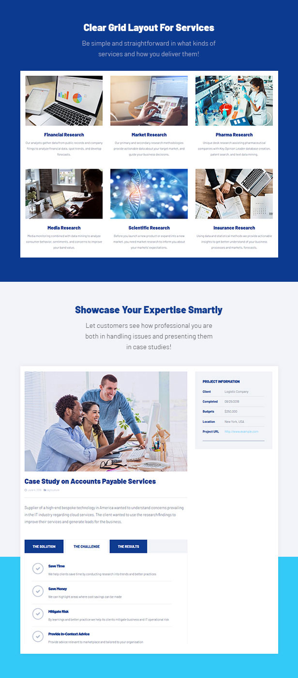 Business Consulting WordPress Theme - Grid Blog Service